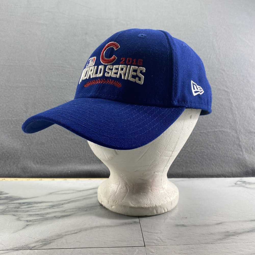New Era Hat Mens OSFA Blue‎ Excellent 2016 World Series Chicago Cubs 9FORTY Cap